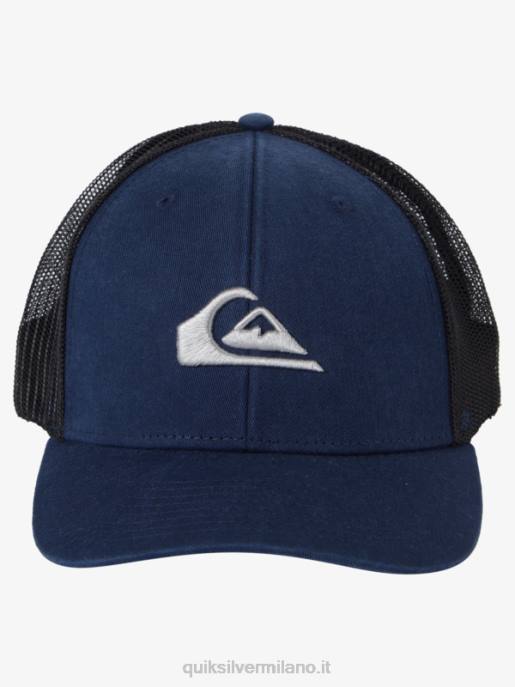 esso Quiksilver uomini cappello da camionista terrestre marina di mezzanotte HTZR601