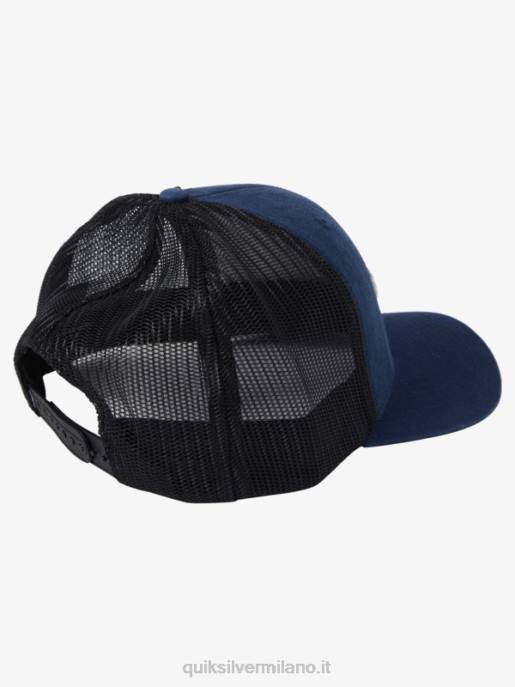 esso Quiksilver uomini cappello da camionista terrestre marina di mezzanotte HTZR601