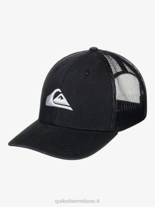esso Quiksilver uomini cappello da camionista terrestre nero HTZR599