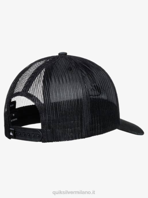 esso Quiksilver uomini cappello da camionista terrestre nero HTZR599
