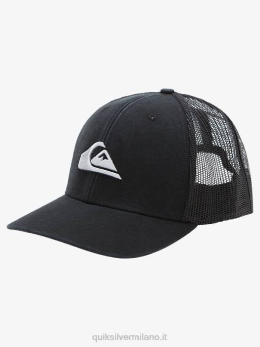 esso Quiksilver uomini cappello da camionista terrestre nero HTZR599