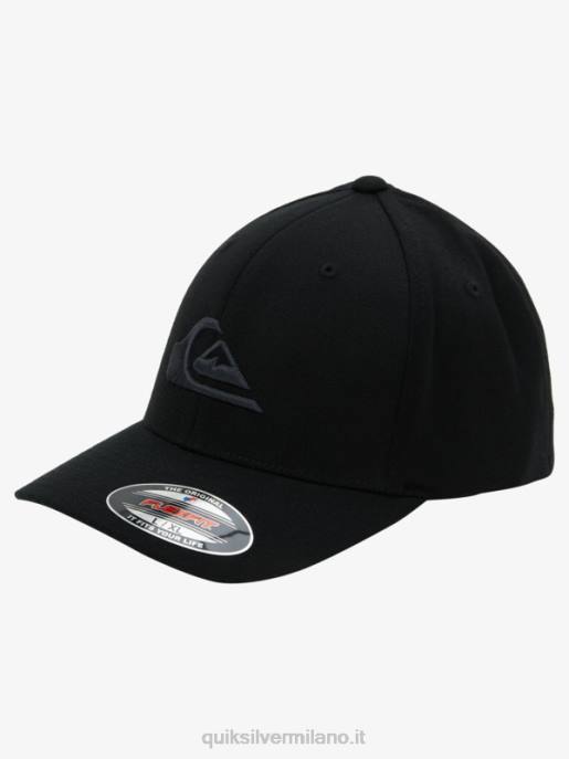 esso Quiksilver uomini cappello flexfit da montagna e da onda nero HTZR1434