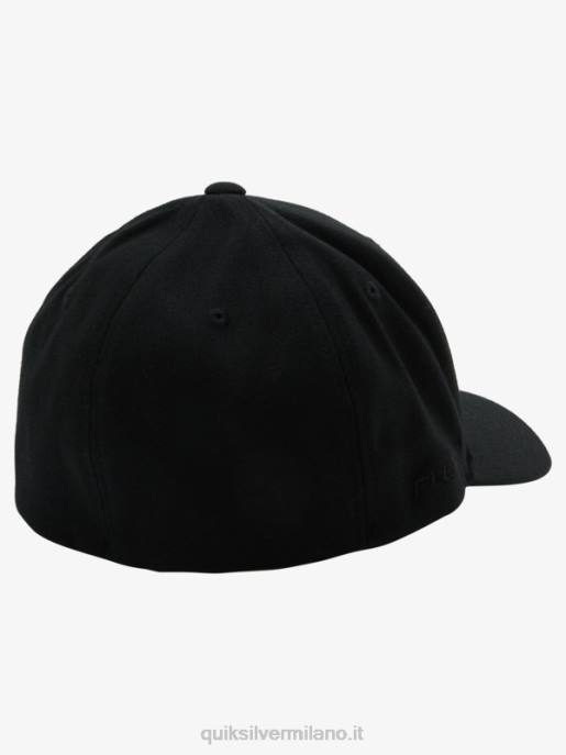 esso Quiksilver uomini cappello flexfit da montagna e da onda nero HTZR1434