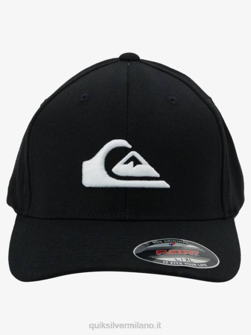 esso Quiksilver uomini cappello flexfit da montagna e da onda nero bianco HTZR1435