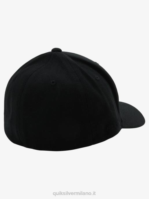 esso Quiksilver uomini cappello flexfit da montagna e da onda nero bianco HTZR1435