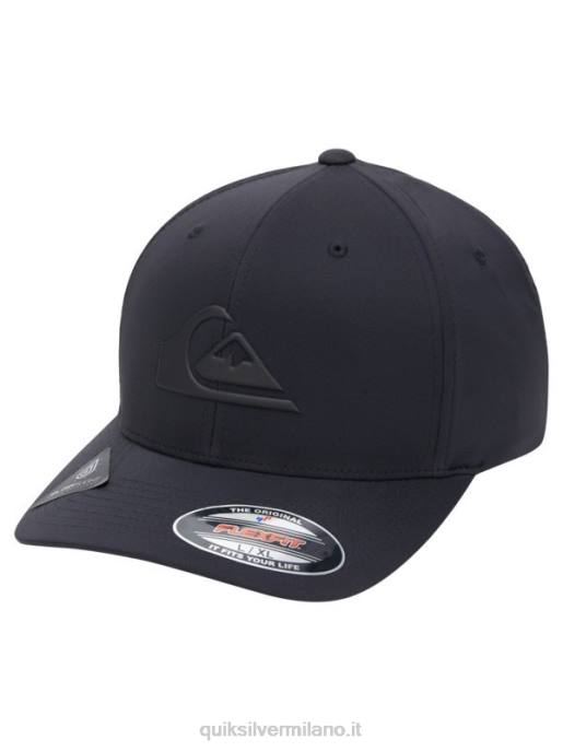 esso Quiksilver uomini cappello flexifit amplificato vero nero HTZR943