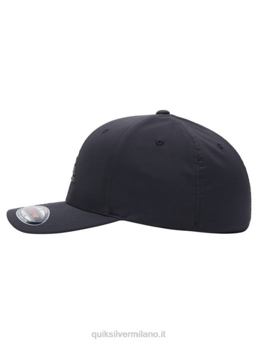 esso Quiksilver uomini cappello flexifit amplificato vero nero HTZR943