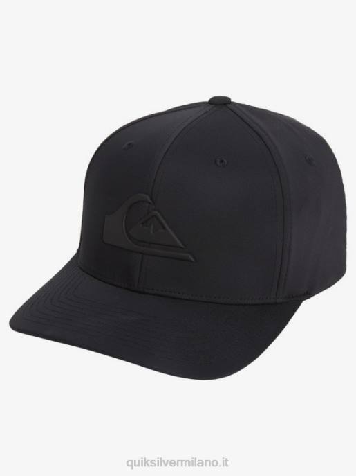 esso Quiksilver uomini cappello flexifit amplificato vero nero HTZR943
