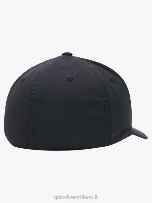esso Quiksilver uomini cappello flexifit amplificato vero nero HTZR943