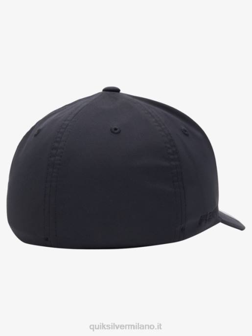 esso Quiksilver uomini cappello flexifit amplificato vero nero HTZR943