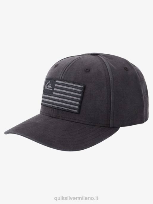 esso Quiksilver uomini cappello snapback america con messa a terra nero HTZR797