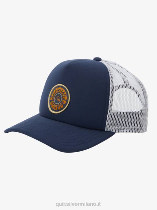 esso Quiksilver uomini cappello snapback bloccato da brezza blazer blu scuro HTZR1723