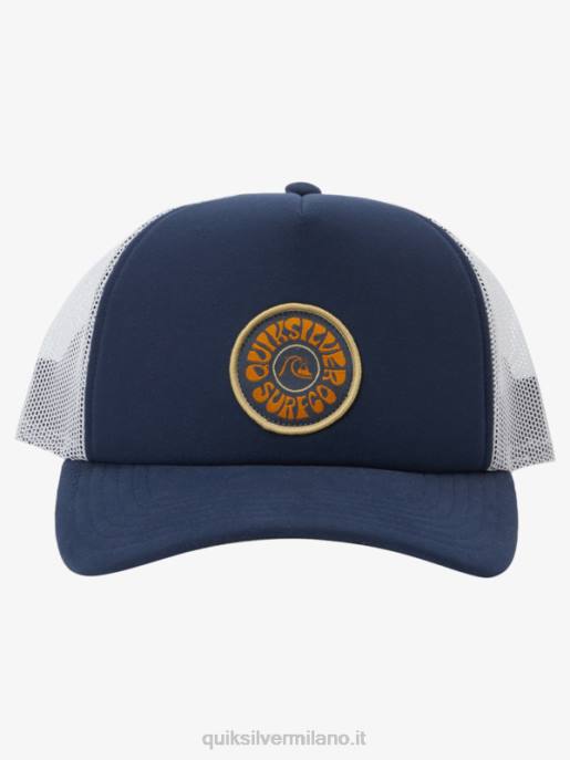esso Quiksilver uomini cappello snapback bloccato da brezza blazer blu scuro HTZR1723