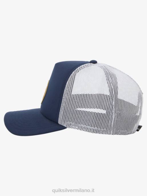 esso Quiksilver uomini cappello snapback bloccato da brezza blazer blu scuro HTZR1723