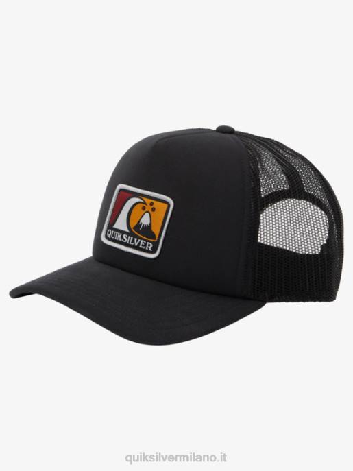 esso Quiksilver uomini cappello snapback bloccato da brezza nero HTZR1724