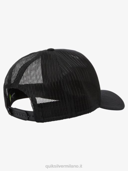 esso Quiksilver uomini cappello snapback bloccato da brezza nero HTZR1724