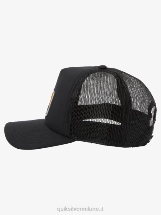 esso Quiksilver uomini cappello snapback bloccato da brezza nero HTZR1724