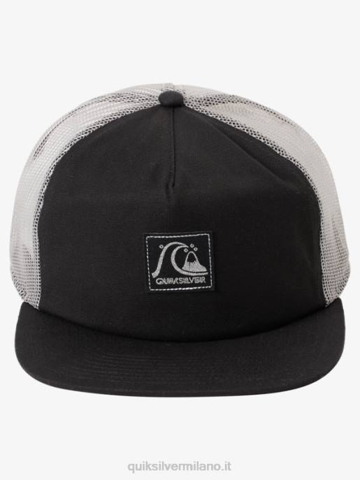 esso Quiksilver uomini cappello trucker a pinna singola nero HTZR1714