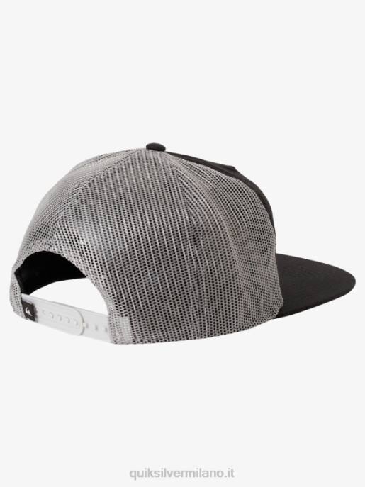esso Quiksilver uomini cappello trucker a pinna singola nero HTZR1714
