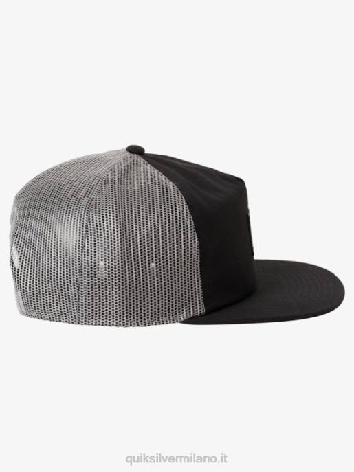 esso Quiksilver uomini cappello trucker a pinna singola nero HTZR1714