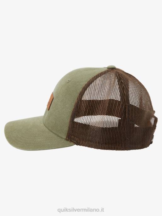 esso Quiksilver uomini giù per il cappello da camionista grigio oliva HTZR660