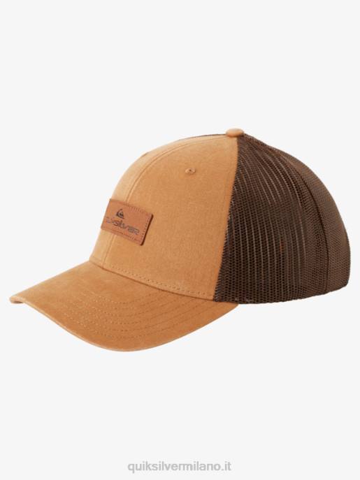 esso Quiksilver uomini giù per il cappello da camionista marrone spinoso HTZR664