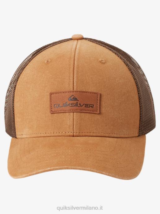 esso Quiksilver uomini giù per il cappello da camionista marrone spinoso HTZR664