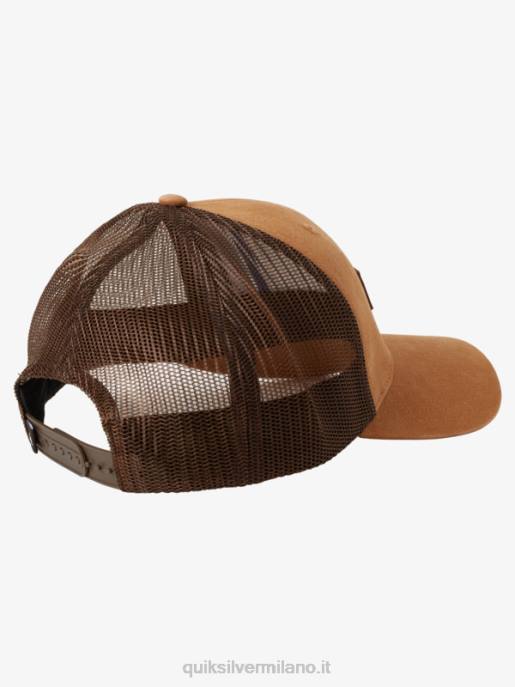 esso Quiksilver uomini giù per il cappello da camionista marrone spinoso HTZR664