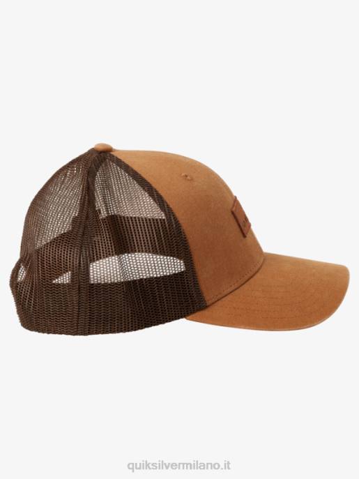 esso Quiksilver uomini giù per il cappello da camionista marrone spinoso HTZR664