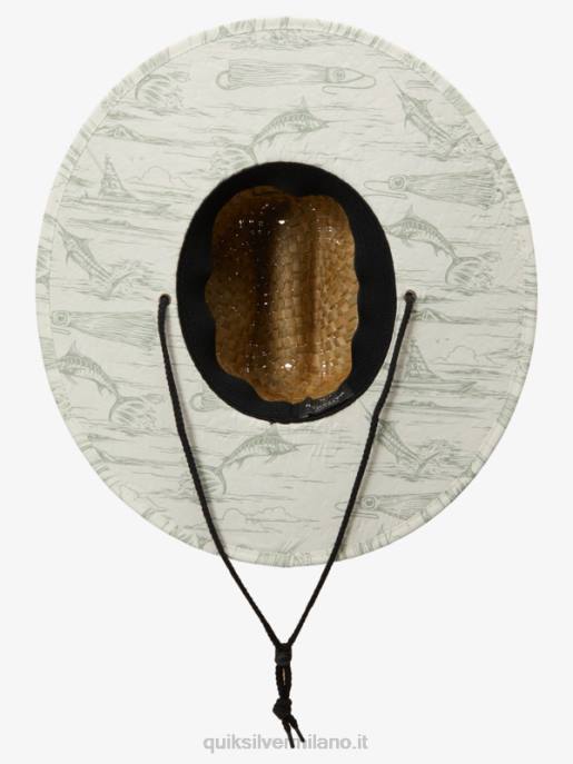 esso Quiksilver uomini waterman outsider cappello da bagnino in paglia tasca wtrmn bianco antico HTZR833