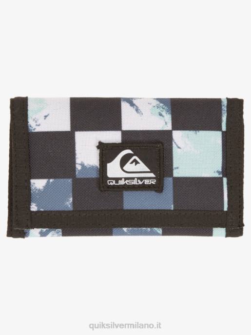 esso Quiksilver uomini il portafoglio ripiegabile stampato ogni giorno bering tintura cravatte a quadri mare 233 HTZR737