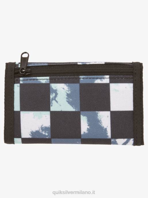 esso Quiksilver uomini il portafoglio ripiegabile stampato ogni giorno bering tintura cravatte a quadri mare 233 HTZR737