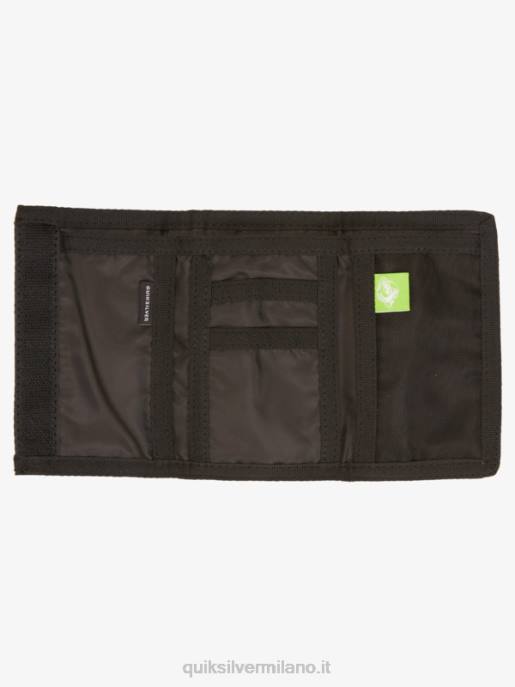 esso Quiksilver uomini il portafoglio ripiegabile stampato ogni giorno nero/asfalto HTZR738