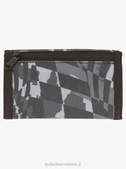 esso Quiksilver uomini il portafoglio ripiegabile stampato ogni giorno nero/asfalto HTZR738