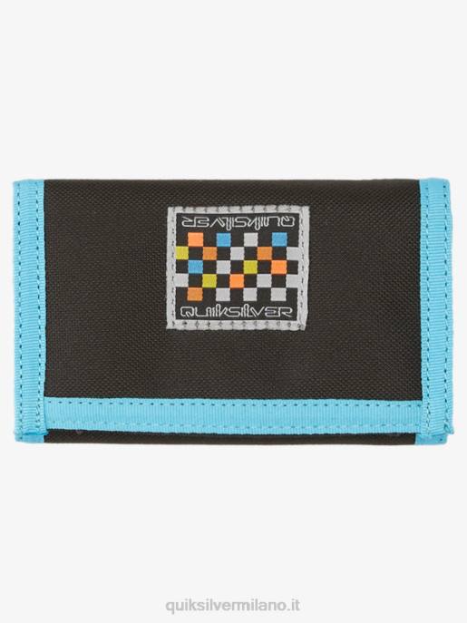 esso Quiksilver uomini il portafoglio ripiegabile stampato ogni giorno nero/reale HTZR739