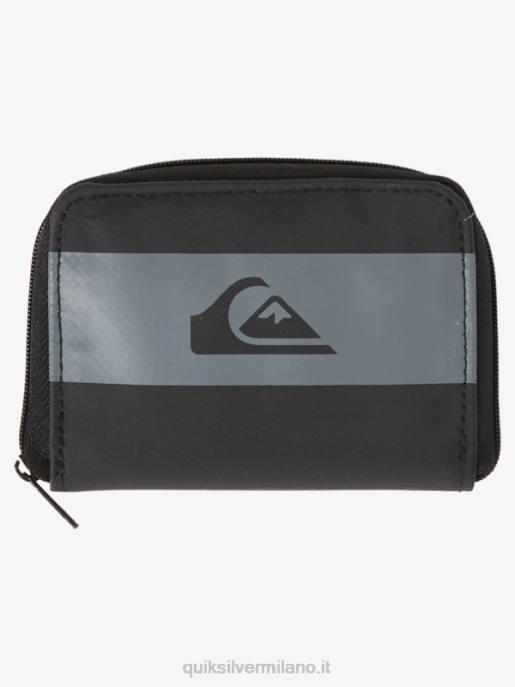 esso Quiksilver uomini portafoglio con zip in rete di sicurezza nero HTZR1234