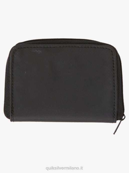 esso Quiksilver uomini portafoglio con zip in rete di sicurezza nero HTZR1234