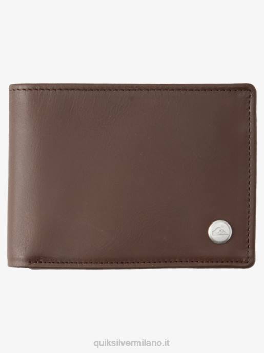 esso Quiksilver uomini portafoglio mac a tre ante in pelle Marrone cioccolato HTZR1222