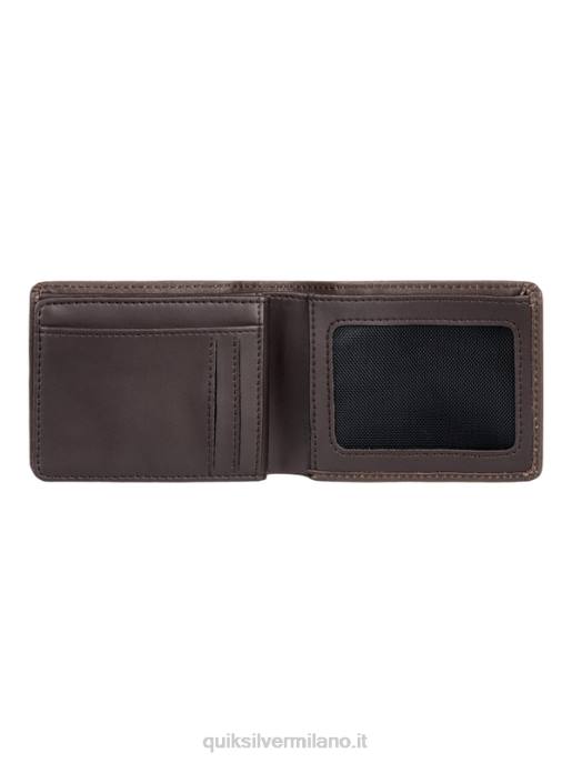 esso Quiksilver uomini portafoglio mac a tre ante in pelle Marrone cioccolato HTZR1222