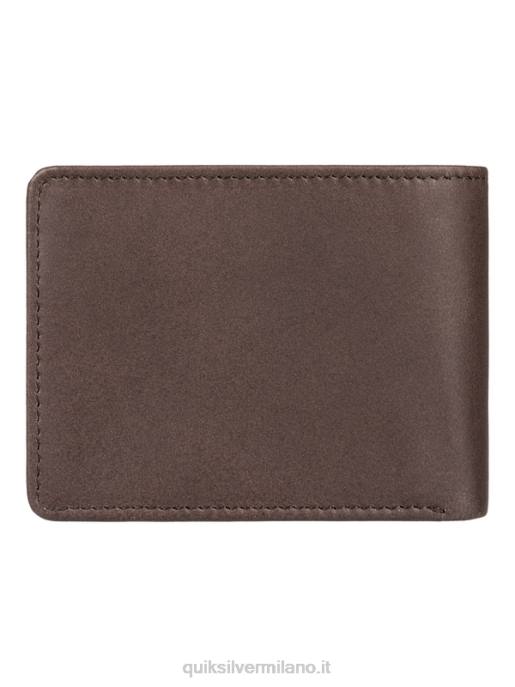 esso Quiksilver uomini portafoglio mac a tre ante in pelle Marrone cioccolato HTZR1222