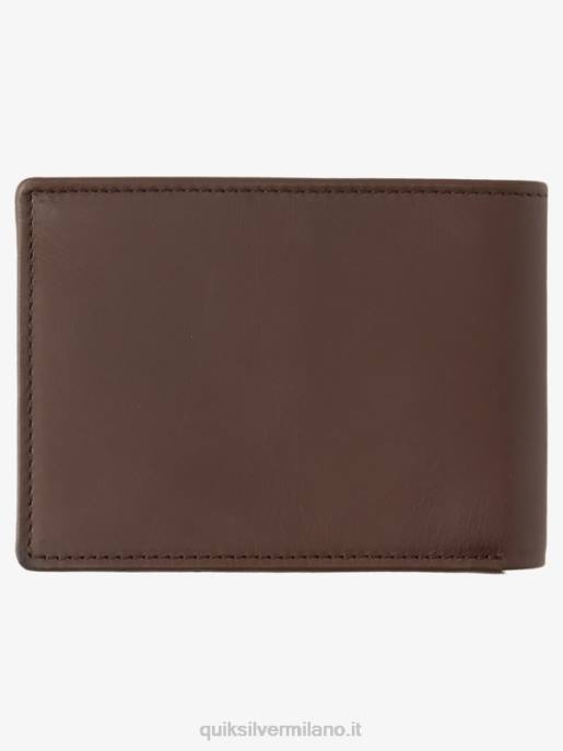 esso Quiksilver uomini portafoglio mac a tre ante in pelle Marrone cioccolato HTZR1222