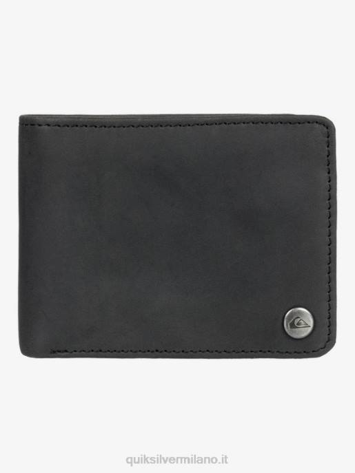 esso Quiksilver uomini portafoglio mac a tre ante in pelle nero HTZR1221