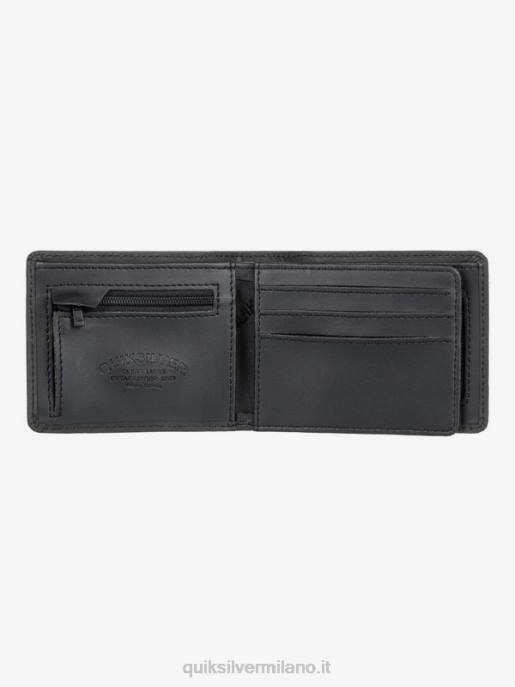 esso Quiksilver uomini portafoglio mac a tre ante in pelle nero HTZR1221