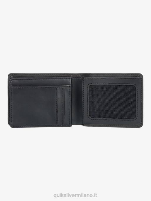 esso Quiksilver uomini portafoglio mac a tre ante in pelle nero HTZR1221