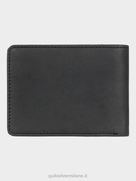 esso Quiksilver uomini portafoglio mac a tre ante in pelle nero HTZR1221