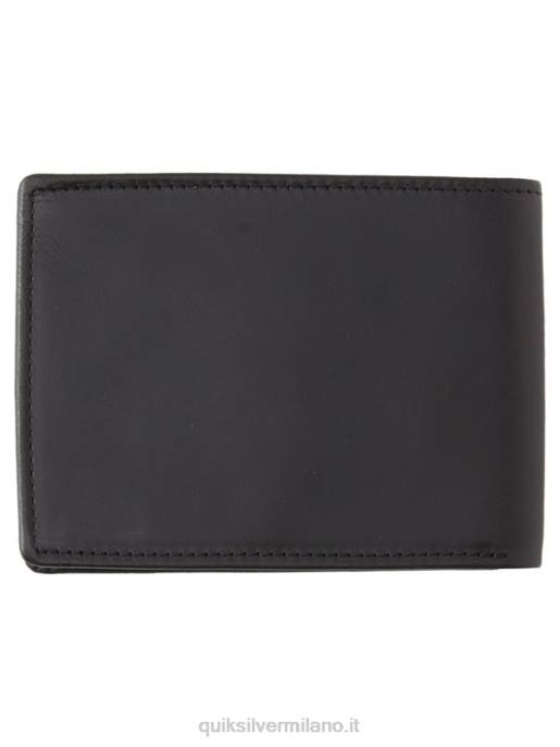 esso Quiksilver uomini portafoglio mac a tre ante in pelle nero HTZR1221