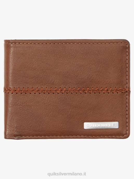 esso Quiksilver uomini portafoglio ripiegabile cucito Marrone cioccolato HTZR907