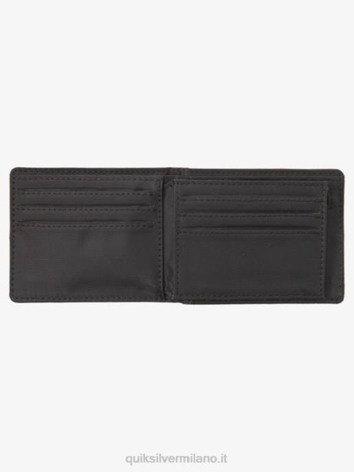 esso Quiksilver uomini portafoglio ripiegabile cucito Marrone cioccolato HTZR907