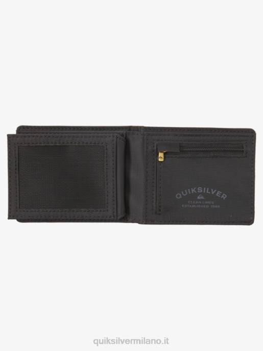esso Quiksilver uomini portafoglio ripiegabile cucito Marrone cioccolato HTZR907