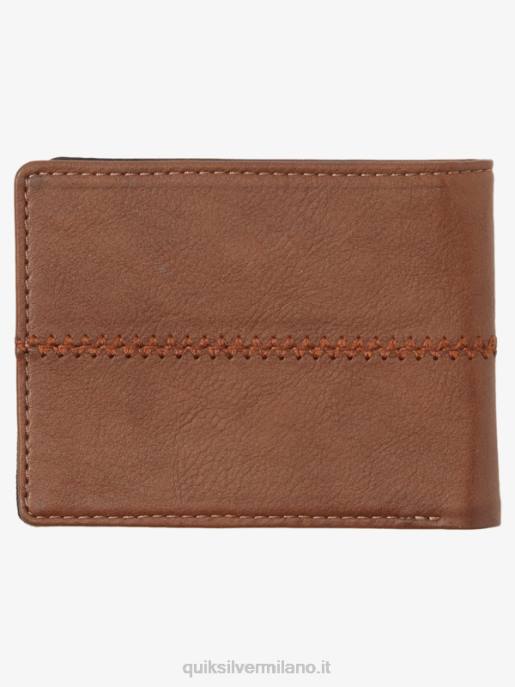 esso Quiksilver uomini portafoglio ripiegabile cucito Marrone cioccolato HTZR907